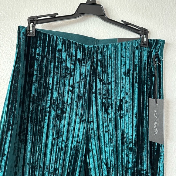 RACHEL ZOE Emerald Green Wide Leg Pants Size Small BNWT - Picture 3 of 6